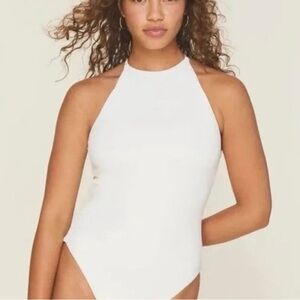 Andie Swim The Asbury Rib One Piece Coco Cream